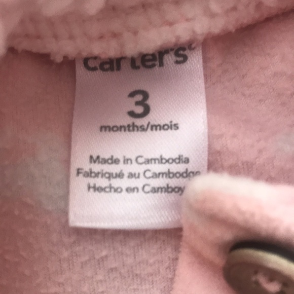 ⭐️5/$10⭐️ Carter’s Baby girl hoodie adorable horses 3M ⭐️ - Picture 4 of 4